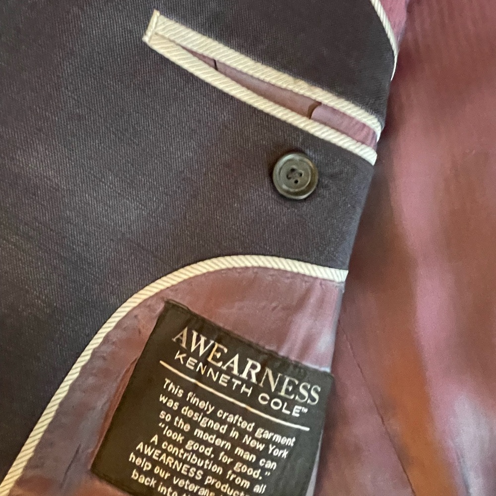 Men's Classic Blue Blazer by Kenneth Cole - Picture 3 of 3